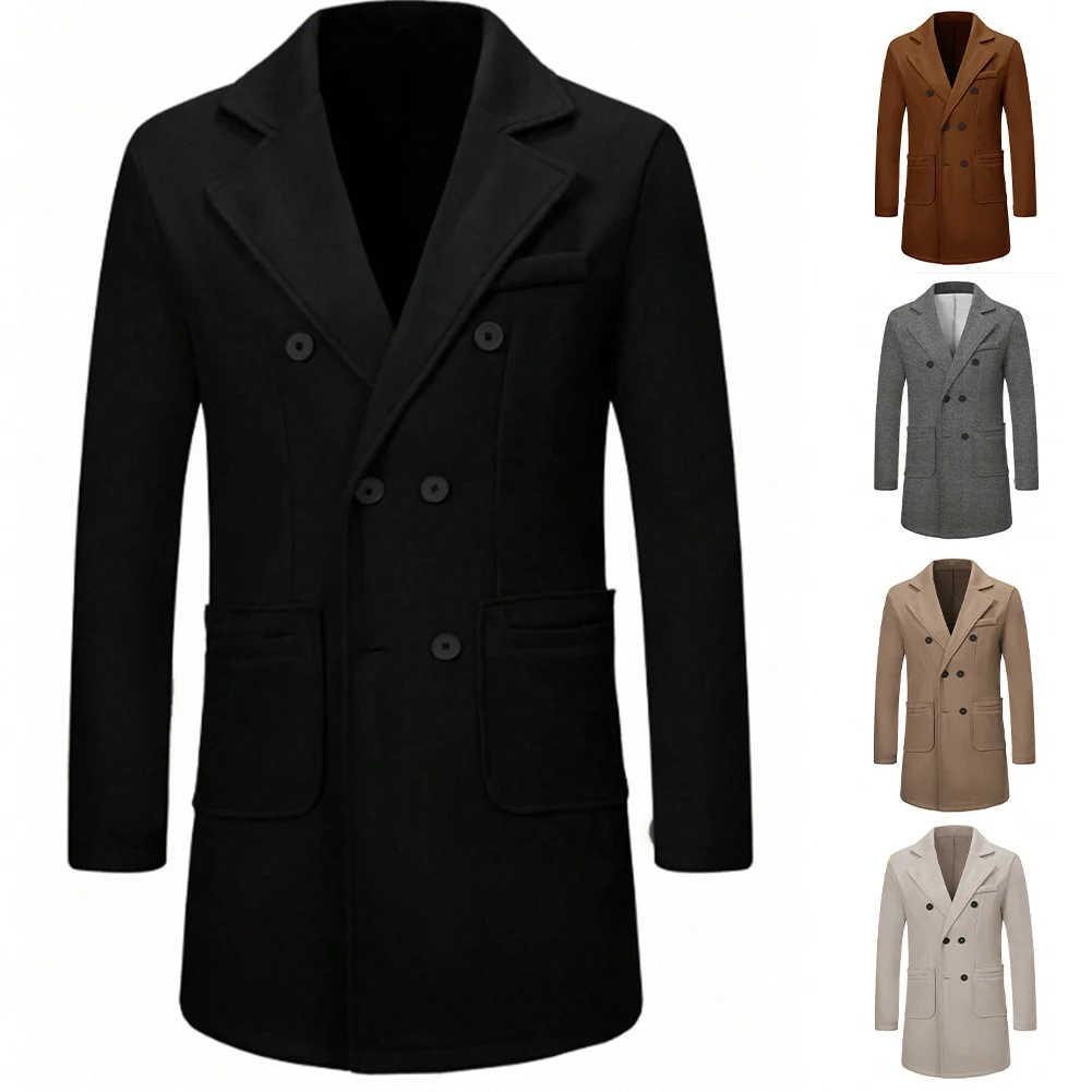 Men Business Double Breasted Faux Woolen Trench Coat Warm Jackets Overcoats
Men Business Double Breasted Faux Woolen Trench Coat Warm Jackets Overcoats