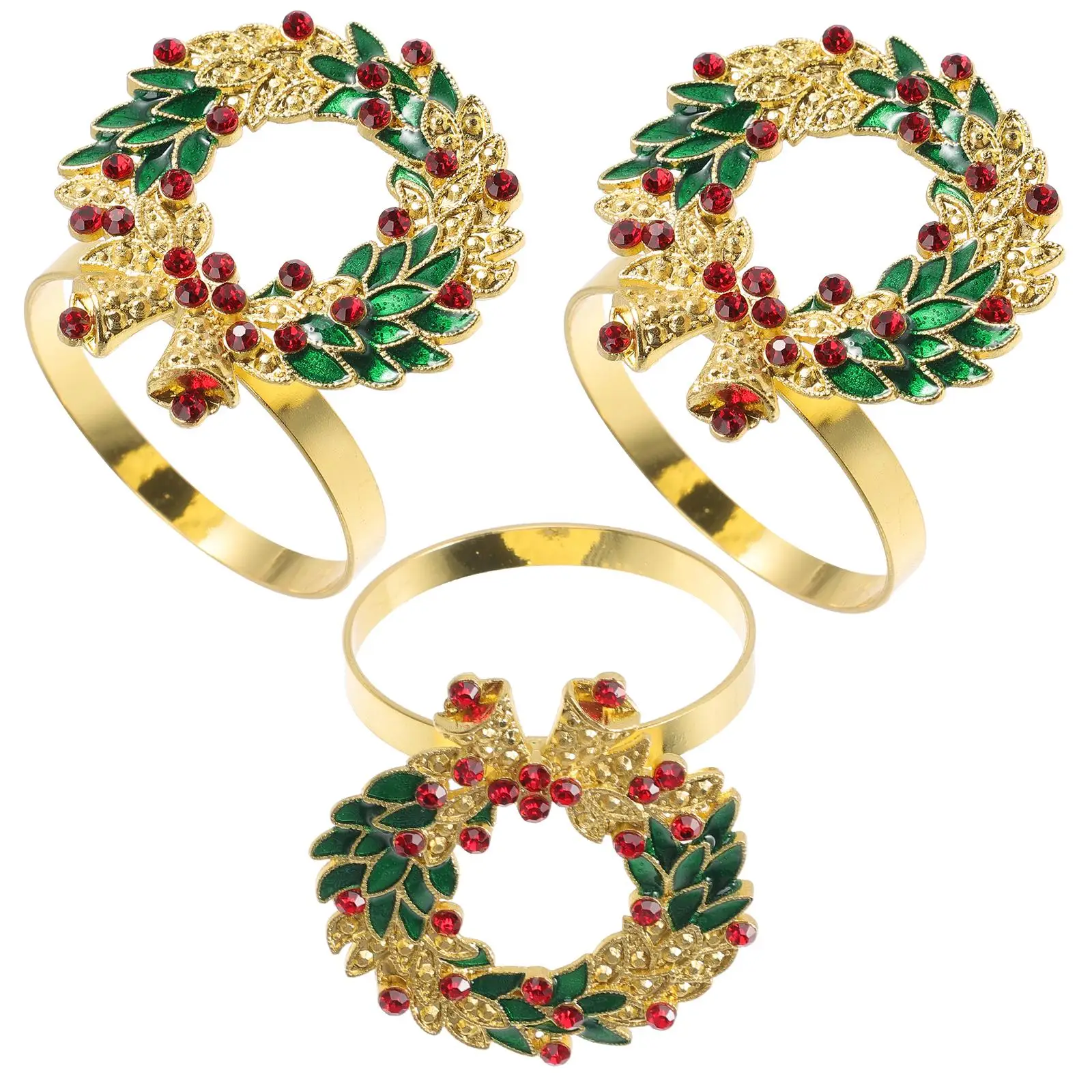 3 Pcs Napkin Rings Elegant Christmas Table Decorations Reusable Stainless Steel Wreath Napkin Holders for Parties
3 Pcs Napkin Rings Elegant Christmas Table Decorations Reusable Stainless Steel Wreath Napkin Holders for Parties