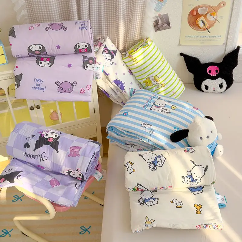 Sanrio Hello Kitty Kuromi Anime Kawaii Soft Quilt Comforter Cute Cartoon Knitted Washed Cotton Blanket Quilt Gifts Toys
Sanrio Hello Kitty Kuromi Anime Kawaii Soft Quilt Comforter Cute Cartoon Knitted Washed Cotton Blanket Quilt Gifts Toys