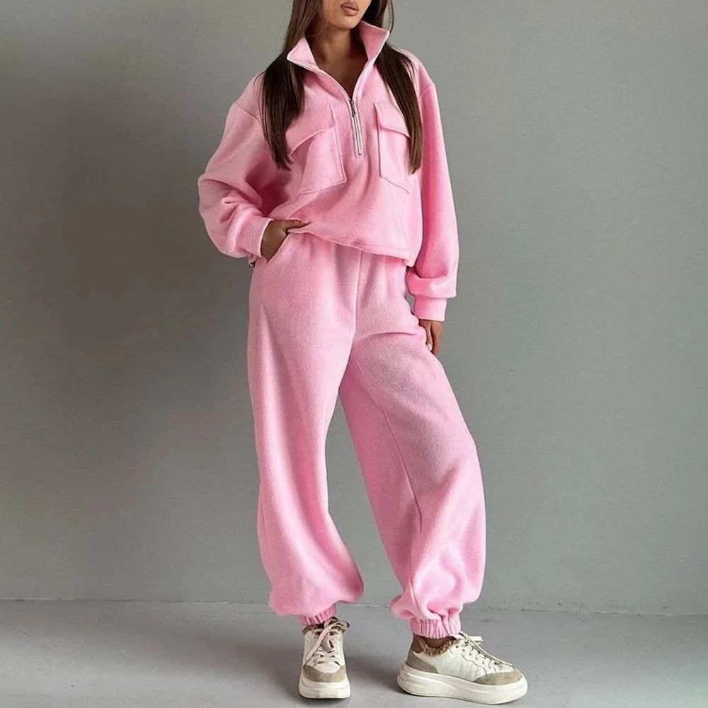 Женский свободный воротник-поло на молнии, модный повседневный костюм на осень-зиму в европейском и американском стиле от
Женский свободный воротник-поло на молнии, модный повседневный костюм на осень-зиму в европейском и американском стиле от