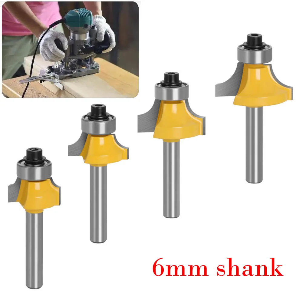 4PCS Round Corner Router Bit 6mm Shank Straight Milling Cutter For Wood Edging Milling Cutter Carbide Alloy Woodworking Tool
4PCS Round Corner Router Bit 6mm Shank Straight Milling Cutter For Wood Edging Milling Cutter Carbide Alloy Woodworking Tool