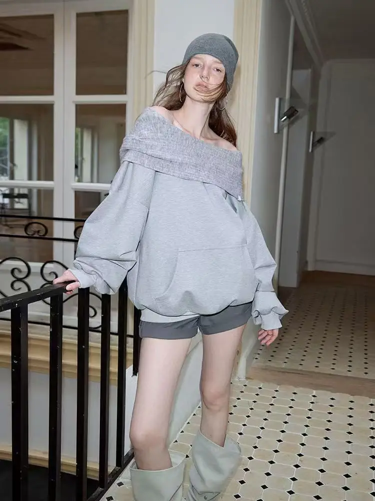 Y2K American Gray One-Shoulder Retro Fashion Hooded Women's Hip-Hop Fashion Trend Casual Sweatshirt Personalized Loose Hoodie
Y2K American Gray One-Shoulder Retro Fashion Hooded Women's Hip-Hop Fashion Trend Casual Sweatshirt Personalized Loose Hoodie