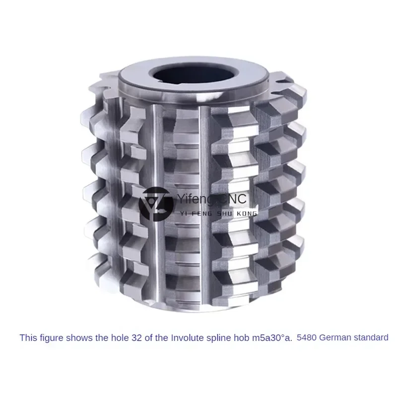 Involute spline gear hob, hobbing cutter, pressure angle 30 degrees, high-speed steel M2 material, A-grade accuracy, M1M2M3M4
Involute spline gear hob, hobbing cutter, pressure angle 30 degrees, high-speed steel M2 material, A-grade accuracy, M1M2M3M4