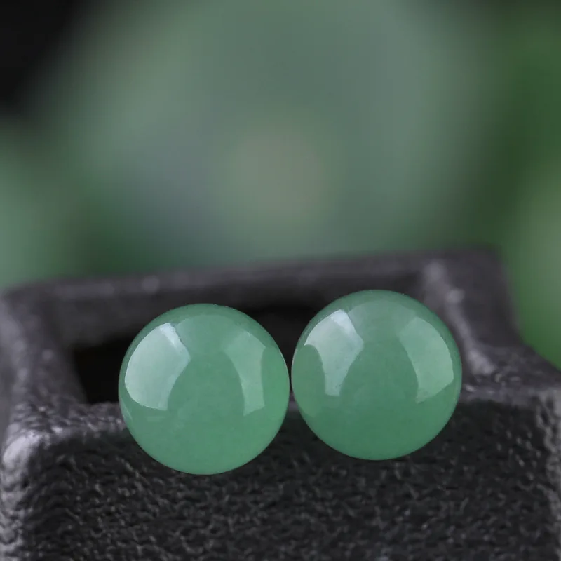 8mm Dongling Jade Earrings 925 Sterling Silver Inlaid Hanfu Qipao Ancient Style Earrings Green Round Bead Jade Earrings for Wome
8mm Dongling Jade Earrings 925 Sterling Silver Inlaid Hanfu Qipao Ancient Style Earrings Green Round Bead Jade Earrings for Wome