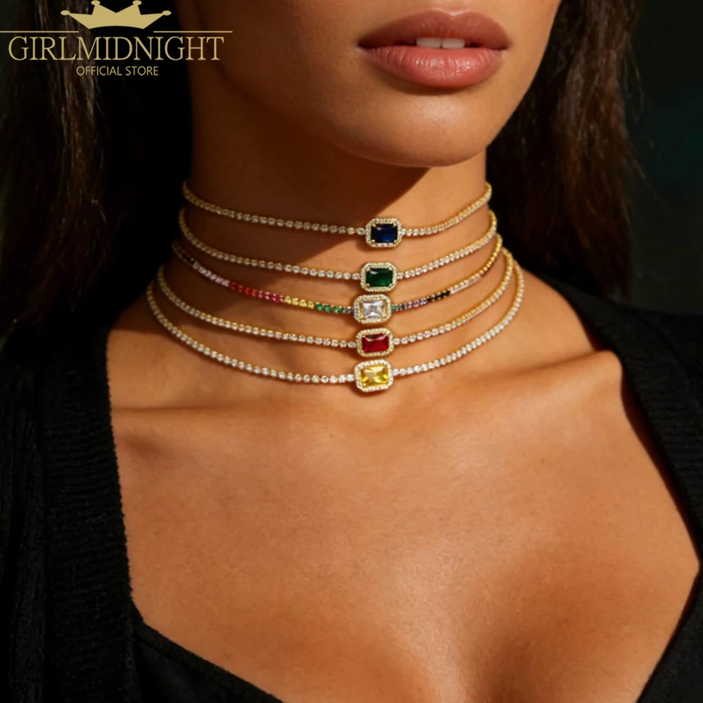 New Tiny Micro Pave Rainbow Cz Square Charm Delicate Cute Lovely Women Girl Dainty Chain 2025 Valentine Gift Simple Necklace
New Tiny Micro Pave Rainbow Cz Square Charm Delicate Cute Lovely Women Girl Dainty Chain 2025 Valentine Gift Simple Necklace