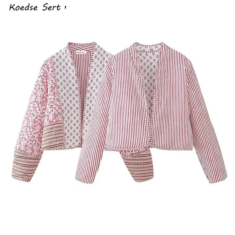 Autumn Winter Pink Paisley Print V Collar Reversible Quilted Coat Women Quilting Full Sleeve Warm Bomber Jacket
Autumn Winter Pink Paisley Print V Collar Reversible Quilted Coat Women Quilting Full Sleeve Warm Bomber Jacket