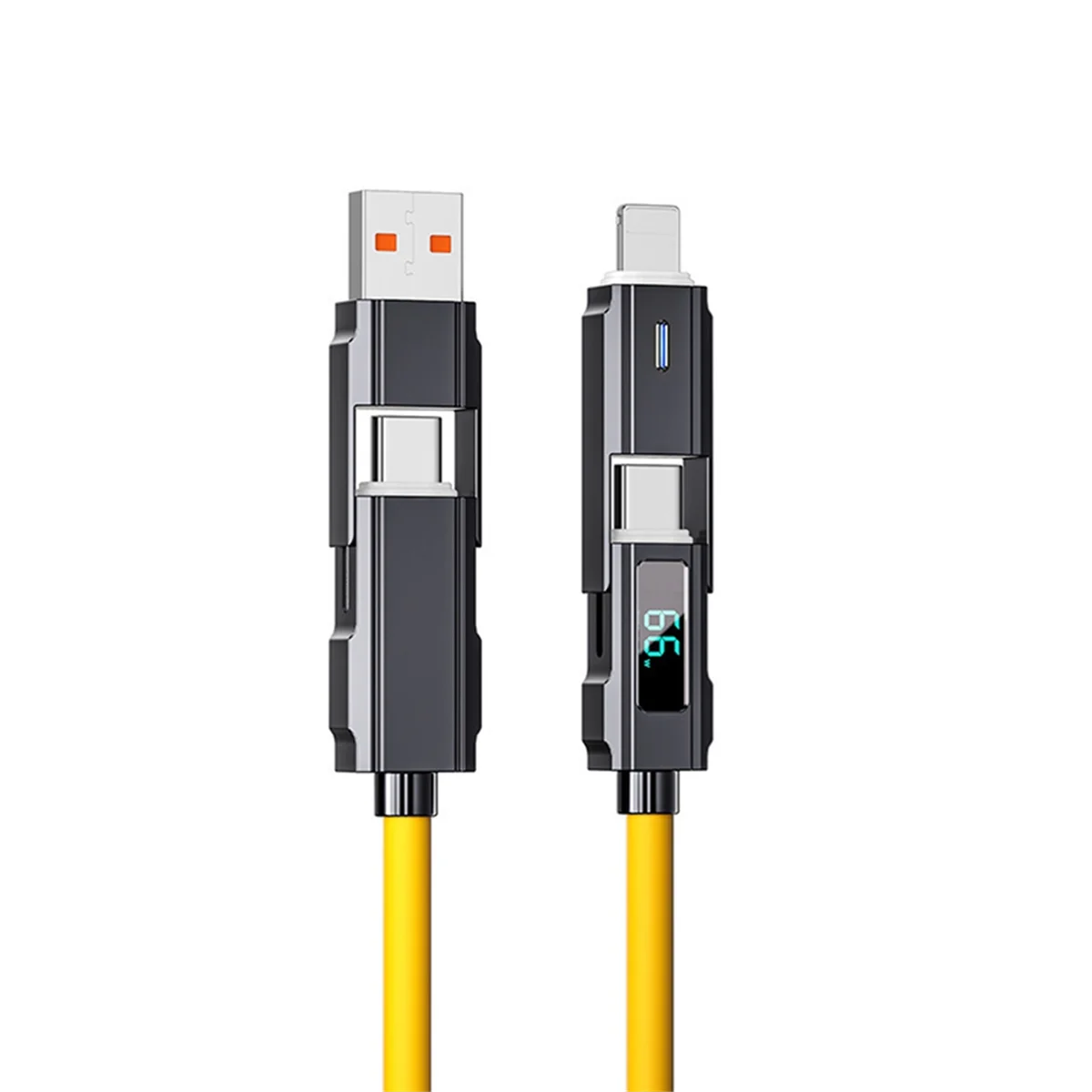 СУПЕР ПРЕДЛОЖЕНИЕ Силиконовый кабель для передачи данных 4 в 1, 66 Вт, PD, USB, светодиод для быстрой зарядки
СУПЕР ПРЕДЛОЖЕНИЕ Силиконовый кабель для передачи данных 4 в 1, 66 Вт, PD, USB, светодиод для быстрой зарядки