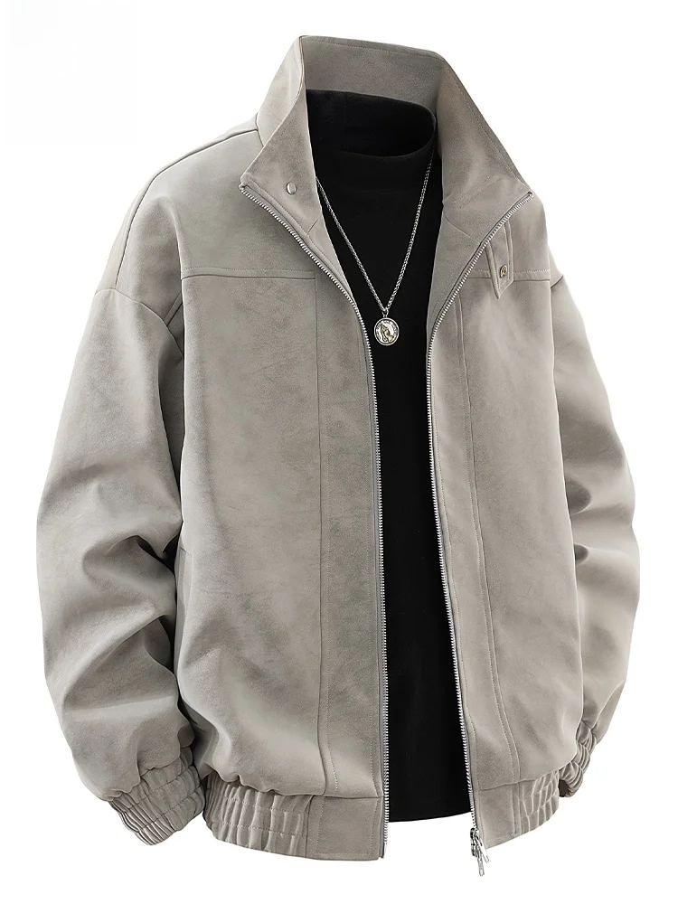 Мужская повседневная куртка из искусственной кожи с воротником-стойкой, в американском стиле, модный бренд, уличный стиль, крутой топ, весна-осень, городская мода
Мужская повседневная куртка из искусственной кожи с воротником-стойкой, в американском стиле, модный бренд, уличный стиль, крутой топ, весна-осень, городская мода