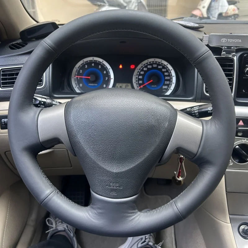 Braid Car Steering Wheel Cover Wrap Hand Sewing Anti-Slip Genuine Leather For Toyota Corolla Matrix Auris 2006 2007 2008-2010
Braid Car Steering Wheel Cover Wrap Hand Sewing Anti-Slip Genuine Leather For Toyota Corolla Matrix Auris 2006 2007 2008-2010