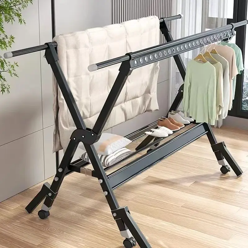 Clothes drying rack floor-to-ceiling folding balcony clothes drying rack simple household bedroom household clothes drying rod
Clothes drying rack floor-to-ceiling folding balcony clothes drying rack simple household bedroom household clothes drying rod