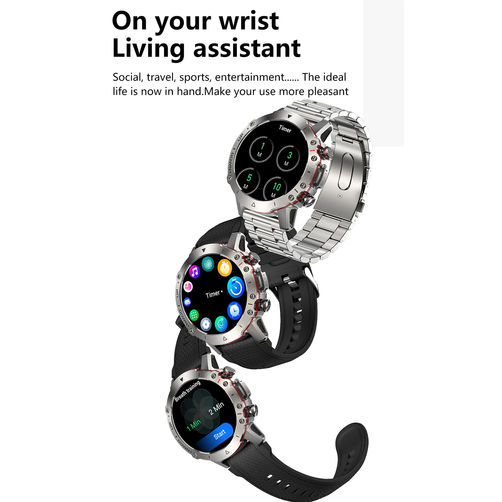 ELF3 Смарт-браслет Спортивные часы TFTFull Сенсорный экран Фитнес-трекер IP67 Водонепроницаемый BT Монитор кислорода в крови/сна/сердечного ритма
ELF3 Смарт-браслет Спортивные часы TFTFull Сенсорный экран Фитнес-трекер IP67 Водонепроницаемый BT Монитор кислорода в крови/сна/сердечного ритма