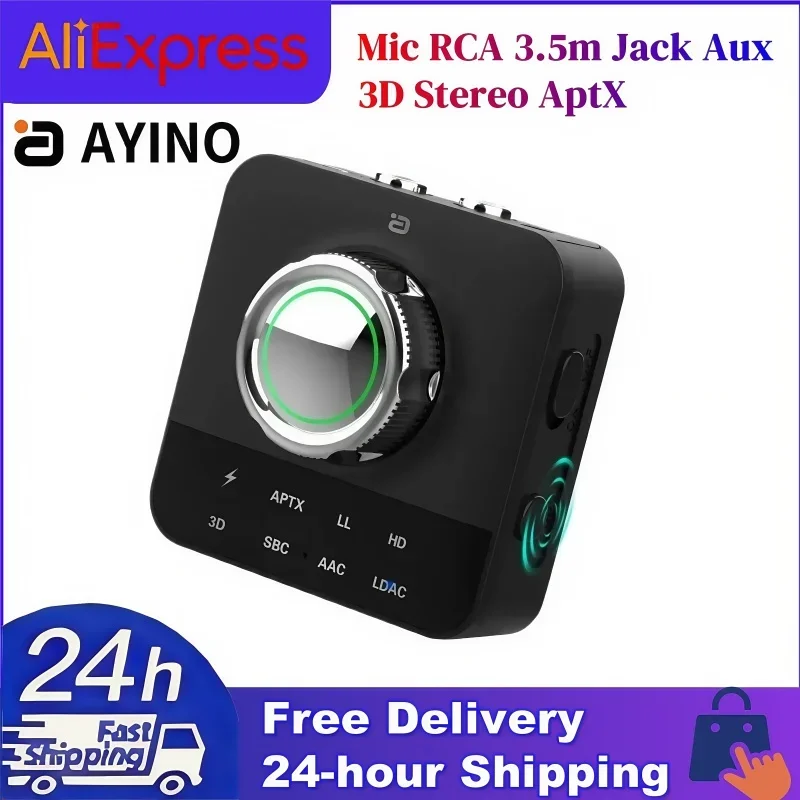 AYINO MR230 PRO LDAC Bluetooth Wireless Adapter HIFI Audio Receiver with Mic RCA 3.5m Jack Aux 3D Stereo AptX for TV Car Speaker
AYINO MR230 PRO LDAC Bluetooth Wireless Adapter HIFI Audio Receiver with Mic RCA 3.5m Jack Aux 3D Stereo AptX for TV Car Speaker