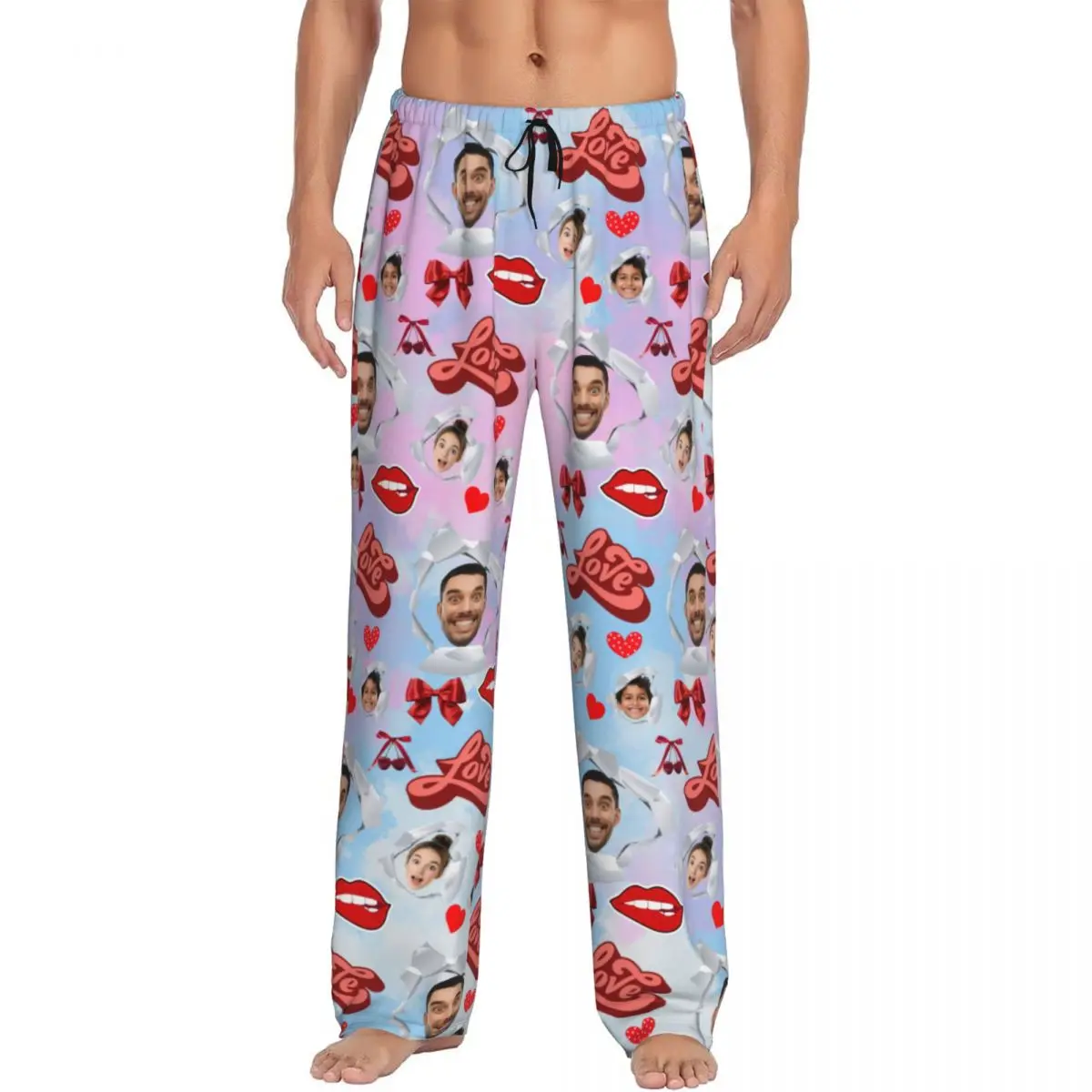 Custom Printed Hole Three People Face Pajama Pants Men Family Gift Sleep Sleepwear Bottoms with Pockets
Custom Printed Hole Three People Face Pajama Pants Men Family Gift Sleep Sleepwear Bottoms with Pockets