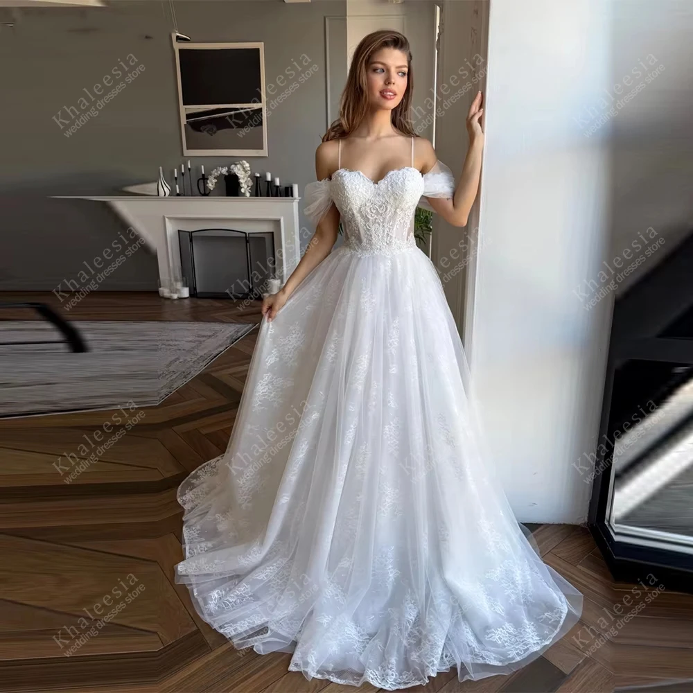 Изысканные свадебные платья А-силуэта с кружевными оборками, свадебные платья с открытыми плечами для торжественных мероприятий, Vestidos De Novia, индивидуальный пошив
Изысканные свадебные платья А-силуэта с кружевными оборками, свадебные платья с открытыми плечами для торжественных мероприятий, Vestidos De Novia, индивидуальный пошив