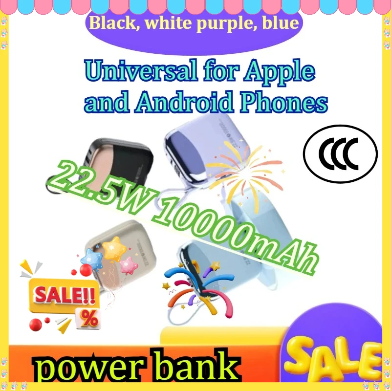 10000mAh Mini Power Bank 22.5W Fast Charge Powerbank External Battery for iPhone for Xiaomi for Huawei for Samsung
10000mAh Mini Power Bank 22.5W Fast Charge Powerbank External Battery for iPhone for Xiaomi for Huawei for Samsung