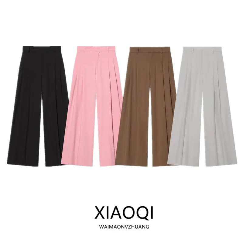 Spring Summer New Arrival Women's Casual Pleated Wide Leg Pants Loose Fit Comfortable Natural Waist Zipper Closure Fashionable
Spring Summer New Arrival Women's Casual Pleated Wide Leg Pants Loose Fit Comfortable Natural Waist Zipper Closure Fashionable