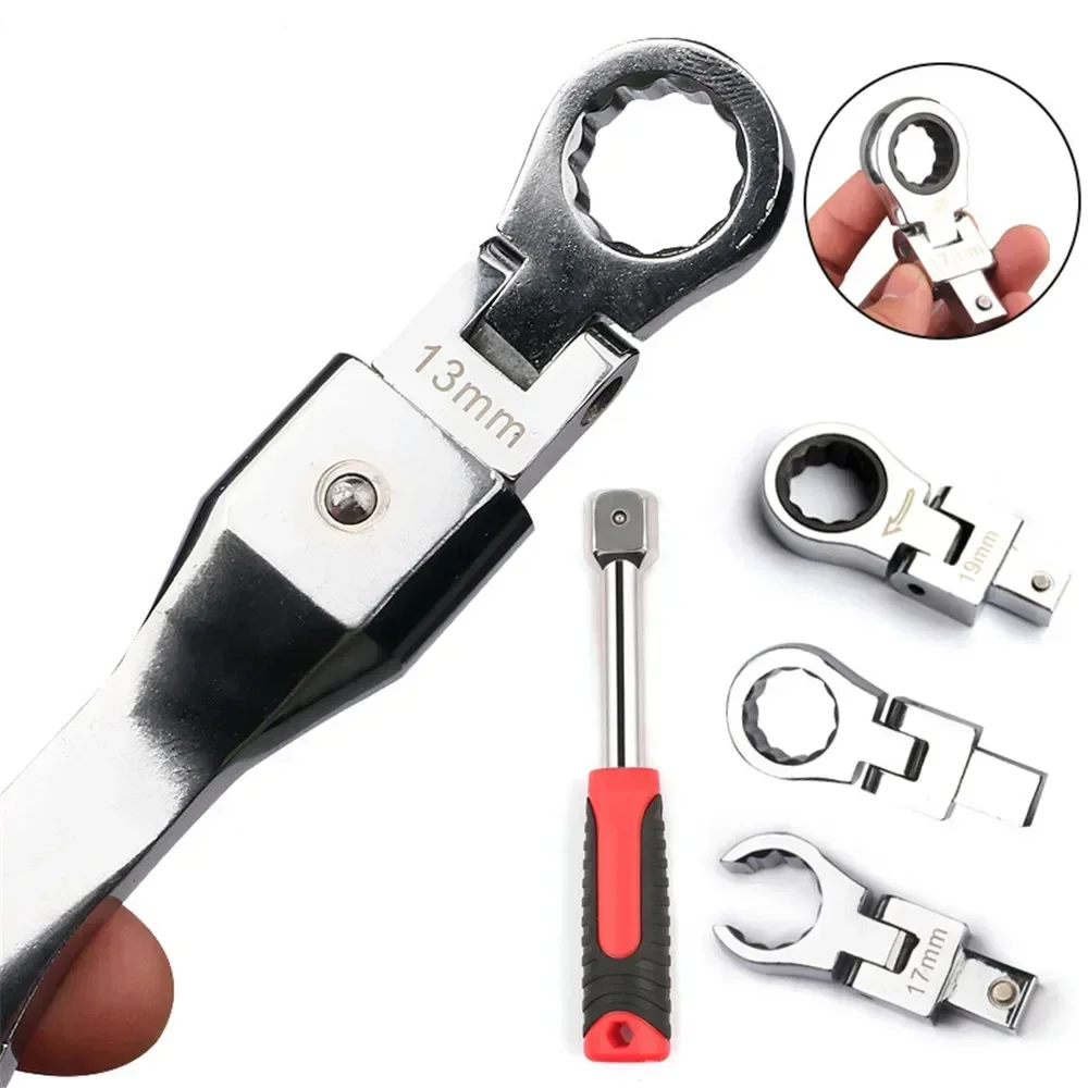 9pcs 180° Ratchet Wrench Dismountable Head Oil Pipe Spanner Swivel Wrench Set Rotating Gear Wrench Car Repair Tools
9pcs 180° Ratchet Wrench Dismountable Head Oil Pipe Spanner Swivel Wrench Set Rotating Gear Wrench Car Repair Tools