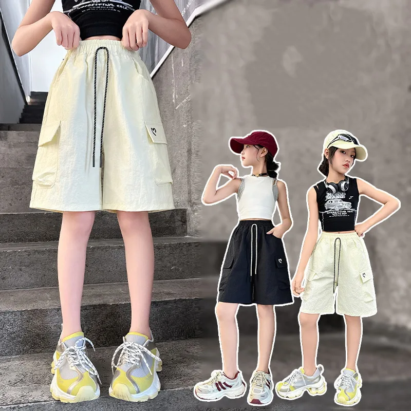 Fashion Child Cargo Shorts with Pocket New Casual Kids Shorts with Quick Drying for Tween Girls Summer Bottoms Short Pants
Fashion Child Cargo Shorts with Pocket New Casual Kids Shorts with Quick Drying for Tween Girls Summer Bottoms Short Pants