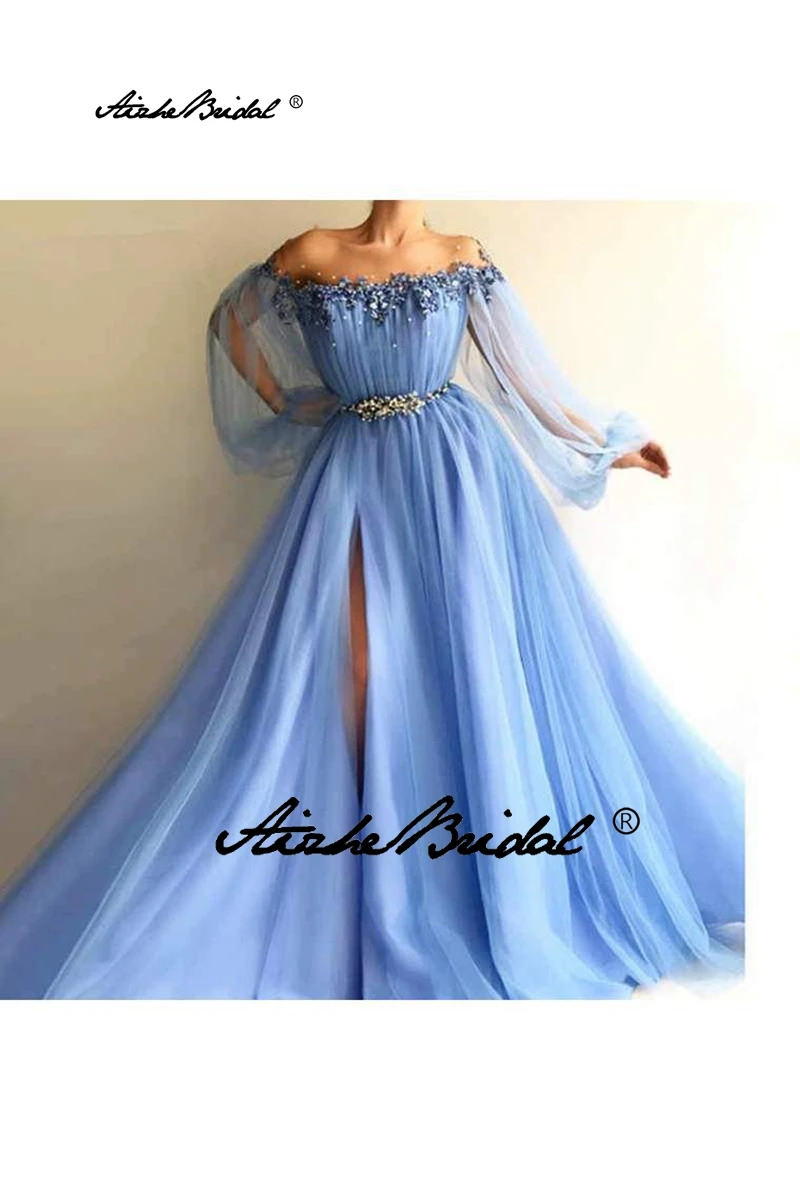 Long Puff Sleeve Tulle A-Line Applique Flowers vestidos de festa longo Formal Evening Dress Prom Dresses платье
Long Puff Sleeve Tulle A-Line Applique Flowers vestidos de festa longo Formal Evening Dress Prom Dresses платье