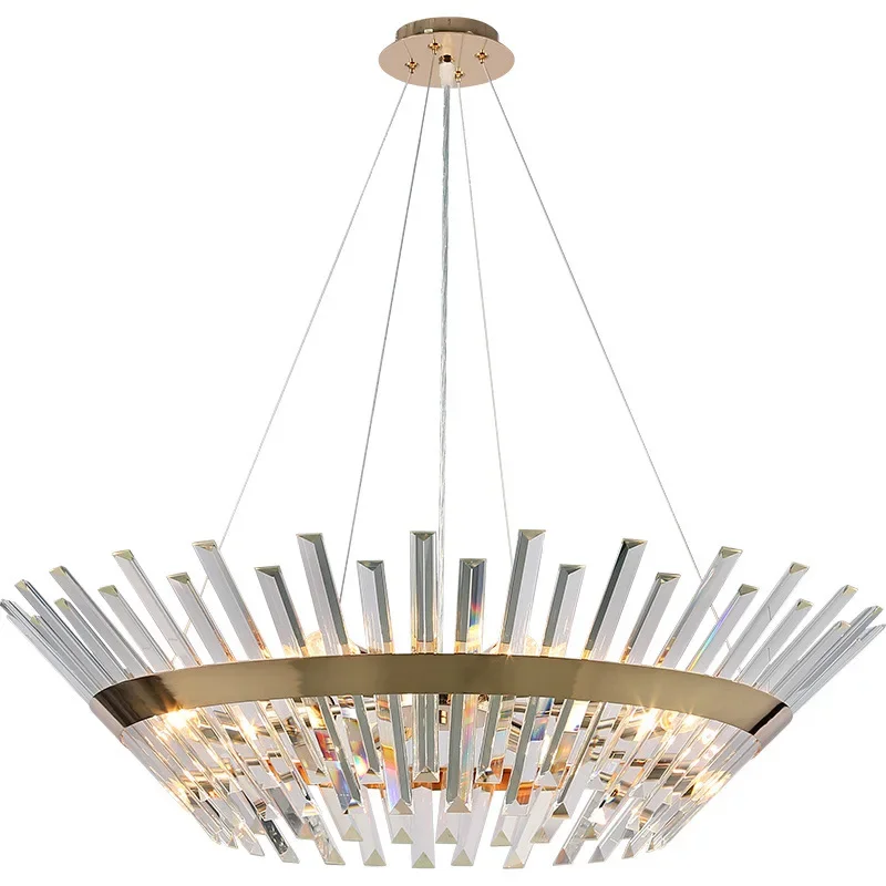 Modern Luxury K9 Crystal LED Ceiling Chandelier Nordic Stainless Steel Hanging Lamp for Home Decor Dining Room Bedroom
Modern Luxury K9 Crystal LED Ceiling Chandelier Nordic Stainless Steel Hanging Lamp for Home Decor Dining Room Bedroom
