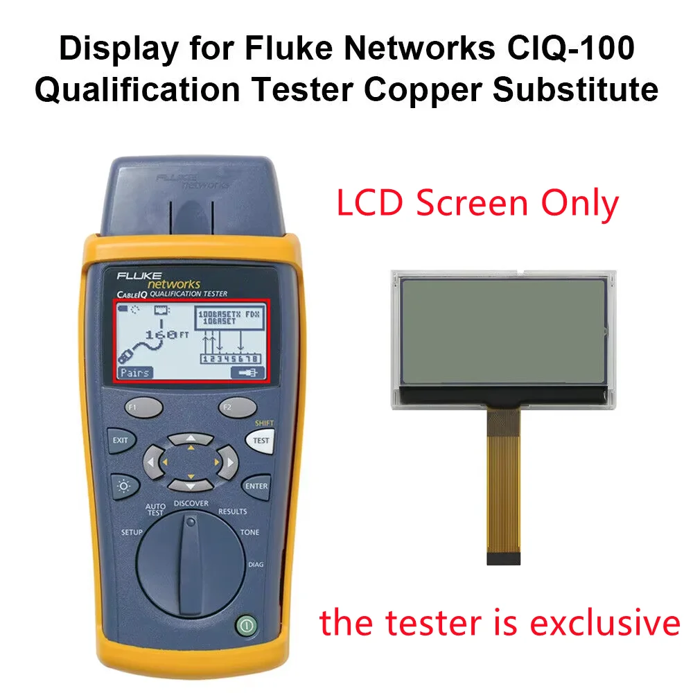 Сменный ЖК-дисплей ТОЛЬКО для сетей Fluke CIQ-100 Qualification Tester Медный сменный экран
Сменный ЖК-дисплей ТОЛЬКО для сетей Fluke CIQ-100 Qualification Tester Медный сменный экран