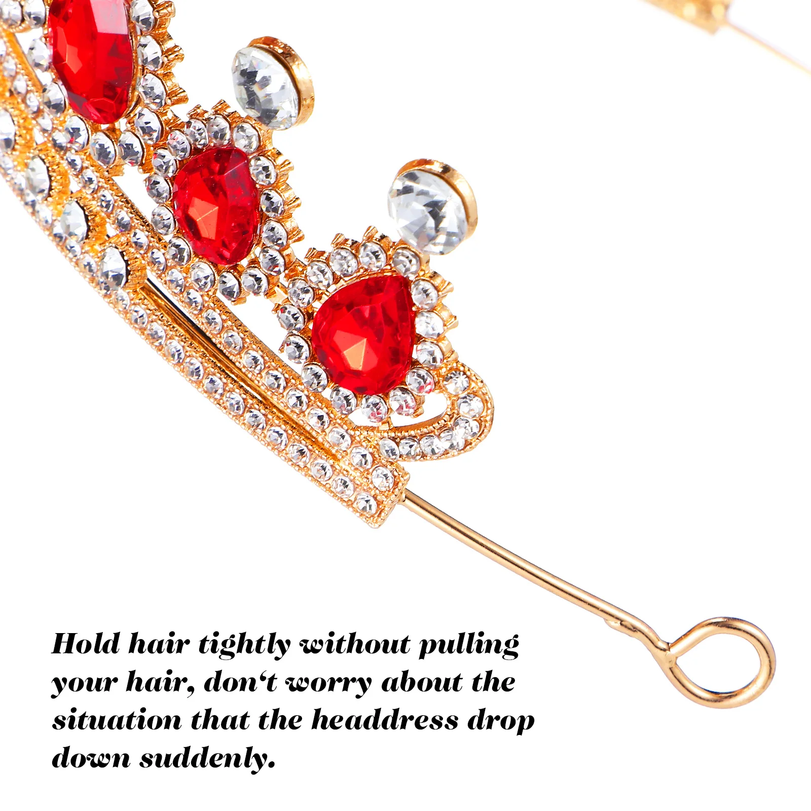 Crown Hair Accessory Tiara Headdress Wedding Bridal Rhinestones Zinc Alloy Durable Safe Shining Visual Effect
Crown Hair Accessory Tiara Headdress Wedding Bridal Rhinestones Zinc Alloy Durable Safe Shining Visual Effect
