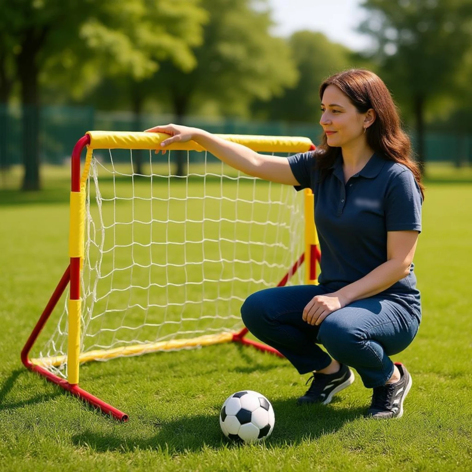 Soccer Goal Rectangular Frame Outdoor Soccer Goal Athletic Gear Red Support Supports Stable for Football Practice
Soccer Goal Rectangular Frame Outdoor Soccer Goal Athletic Gear Red Support Supports Stable for Football Practice