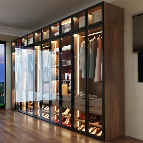 Customizable Luxury Style Family Wardrobe Modern Design Glass Door Bedroom Furniture Wardrobe
Customizable Luxury Style Family Wardrobe Modern Design Glass Door Bedroom Furniture Wardrobe