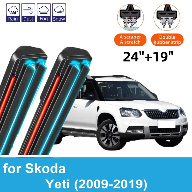 2PCS Car Wiper Blades for 2009-2019 Skoda Yeti Front Windscreen Windshield Double Rubber Car Accessories 2016 2017 2018 2019
2PCS Car Wiper Blades for 2009-2019 Skoda Yeti Front Windscreen Windshield Double Rubber Car Accessories 2016 2017 2018 2019
