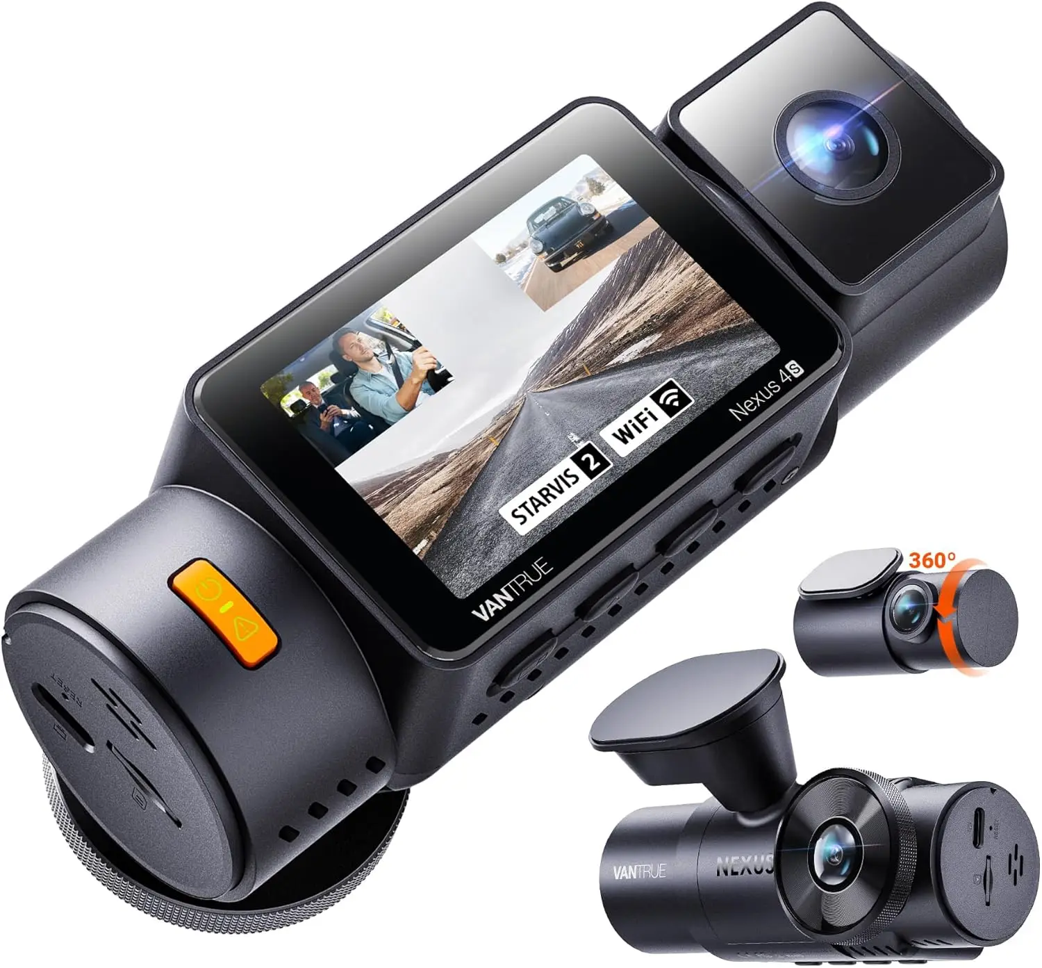 New N4S 3 Channel Dash Cam, STARVIS 2 Night Vision, Front Rear Inside Dashcam for Cars, Front and Rear Dual Channel, PlatePix™ T
New N4S 3 Channel Dash Cam, STARVIS 2 Night Vision, Front Rear Inside Dashcam for Cars, Front and Rear Dual Channel, PlatePix™ T