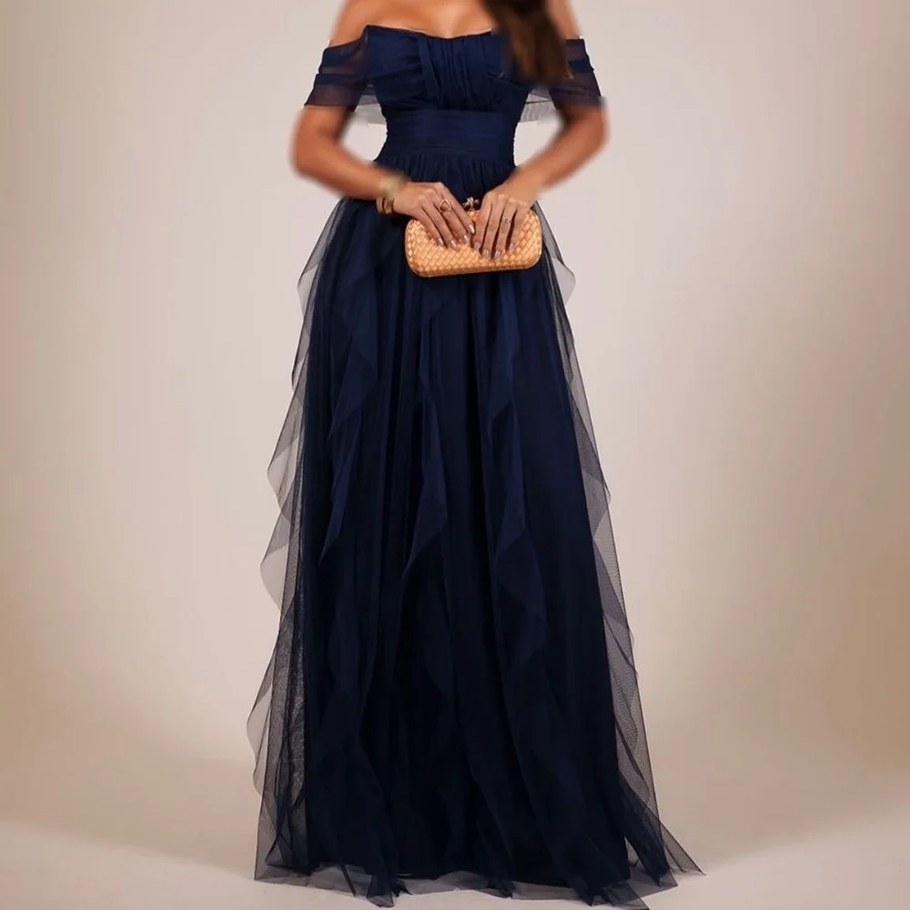 Customized Strapless Evening Dress Floor Length A-Line Tulle Sleeveless Off the Shoulder Party Dress Photo Color Fashion and Mo
Customized Strapless Evening Dress Floor Length A-Line Tulle Sleeveless Off the Shoulder Party Dress Photo Color Fashion and Mo