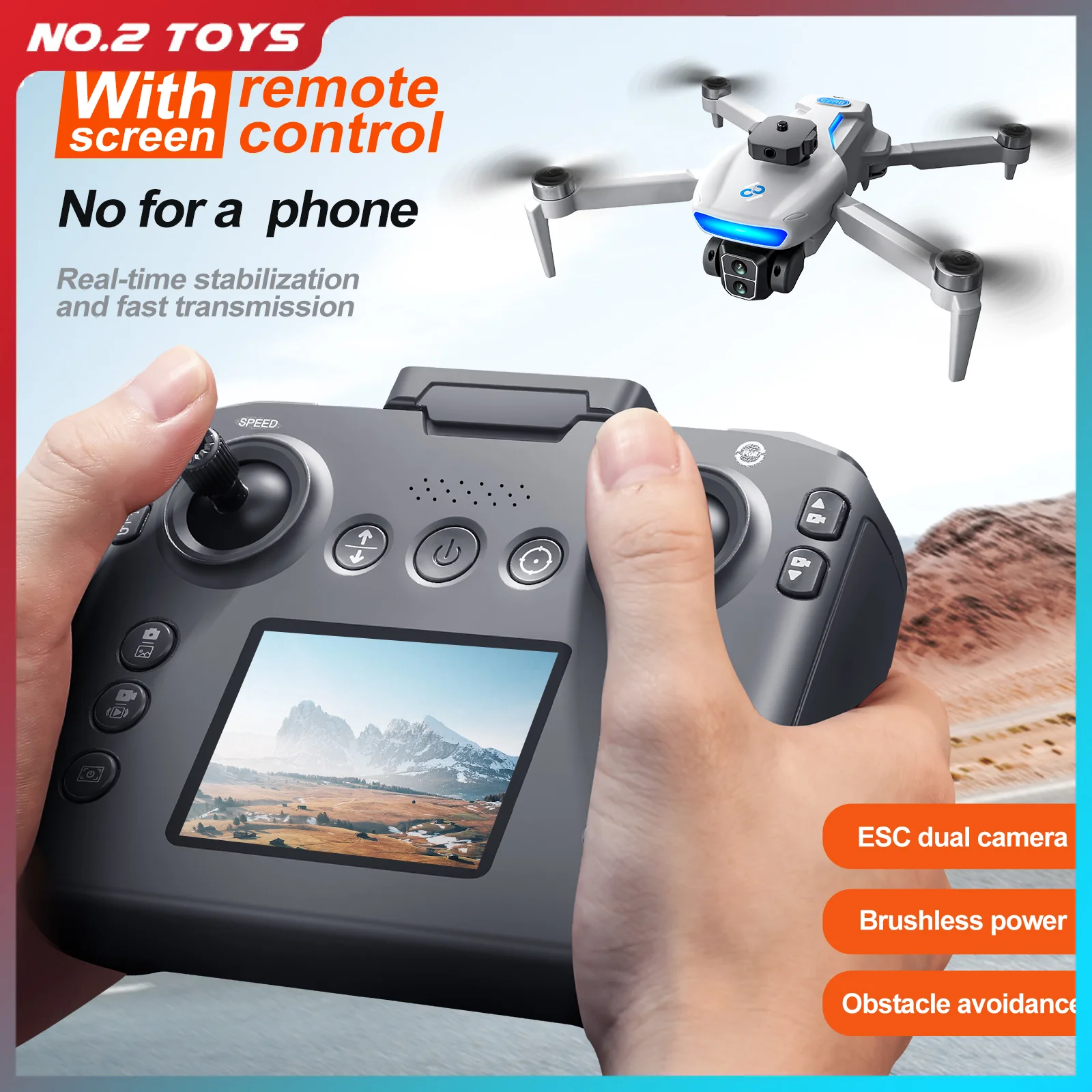 Large Screen Control RC Drone Quadcopter Dual Camera Remote Control Drones Toys UAV Foldable Brushless Drone Obstacle Avoidance
Large Screen Control RC Drone Quadcopter Dual Camera Remote Control Drones Toys UAV Foldable Brushless Drone Obstacle Avoidance
