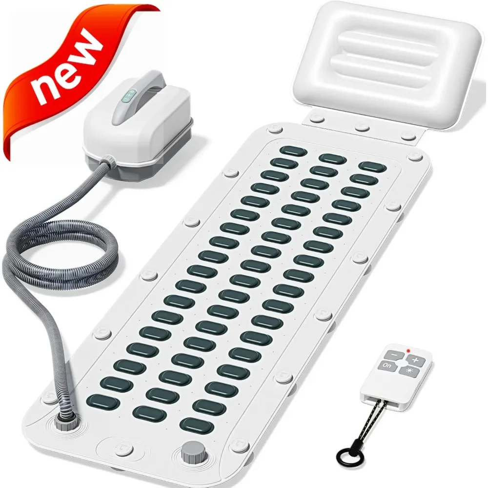 Портативный водонепроницаемый спа-коврик для всего тела с 6-скоростным пузырьковым массажем для ванны, с пультом ДУ и нескользящими присосками
Портативный водонепроницаемый спа-коврик для всего тела с 6-скоростным пузырьковым массажем для ванны, с пультом ДУ и нескользящими присосками