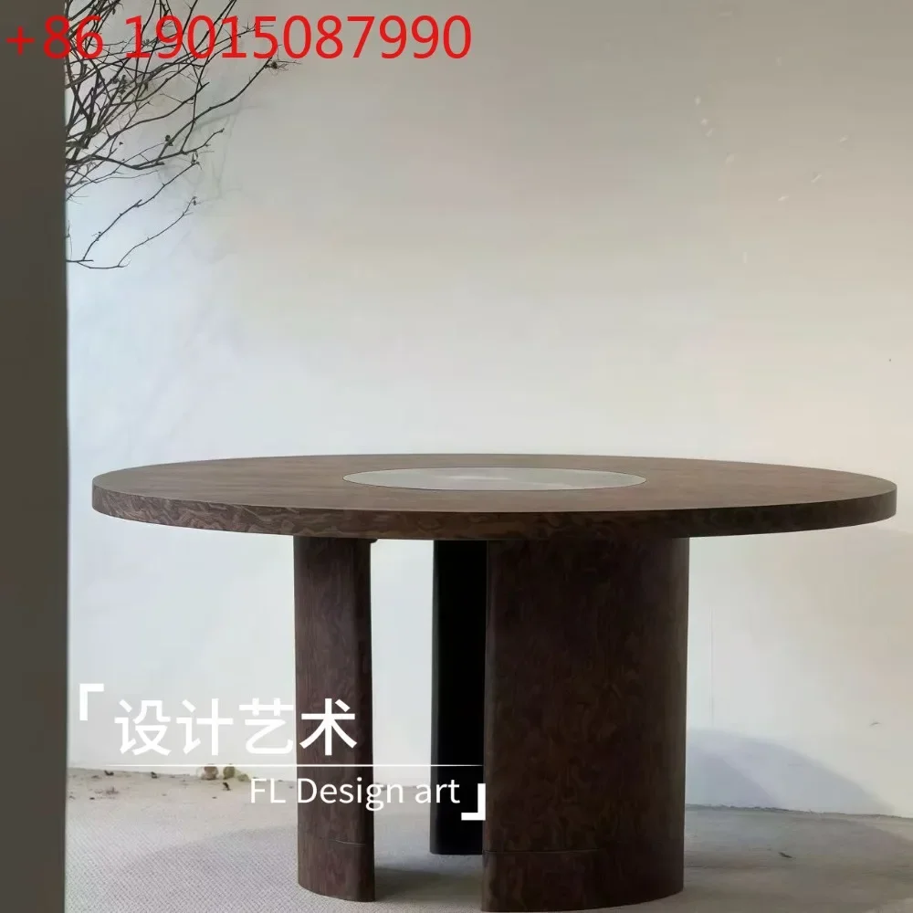New Chinese and ancient style designer solid wood round dining table
New Chinese and ancient style designer solid wood round dining table
