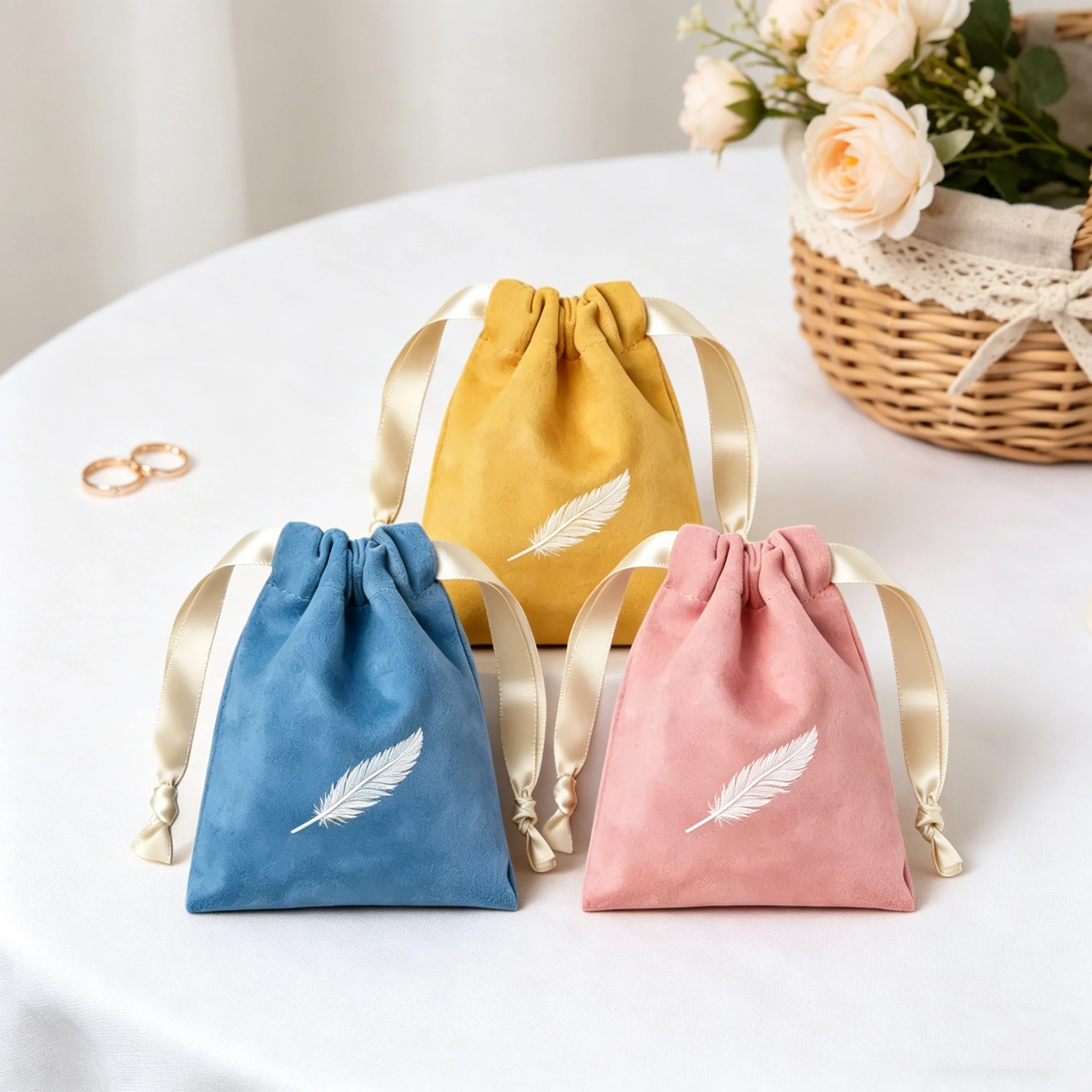 Customized Logo 50Pcs/Lot Flannel Velvet Storage Drawstring Jewelry Bags Soft Touching Dust Pouches Christmas Favor Gift Pocket
Customized Logo 50Pcs/Lot Flannel Velvet Storage Drawstring Jewelry Bags Soft Touching Dust Pouches Christmas Favor Gift Pocket
