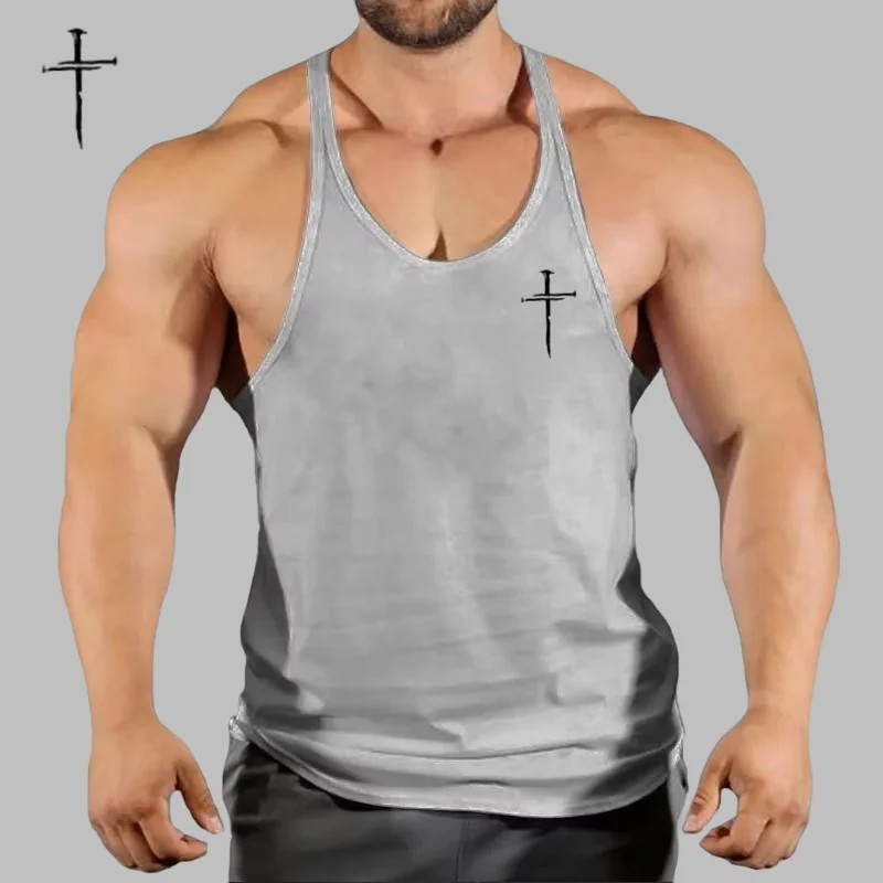 Men's Personalized Cross Print Gym Bodybuilding Sport Vests - Cotton Breathable Y-back Tank Tops for Running & Fitness
Men's Personalized Cross Print Gym Bodybuilding Sport Vests - Cotton Breathable Y-back Tank Tops for Running & Fitness