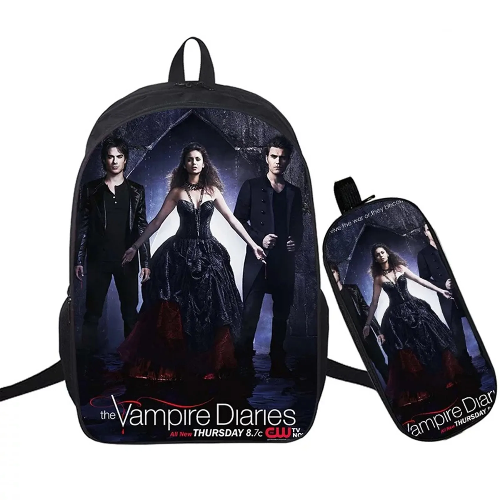 The Vampire Diaries Novelty Backpack and Pencil Case Set-Back to School Lightweight Knapsack Large Bookbag for Kid,Boy,Girl
The Vampire Diaries Novelty Backpack and Pencil Case Set-Back to School Lightweight Knapsack Large Bookbag for Kid,Boy,Girl