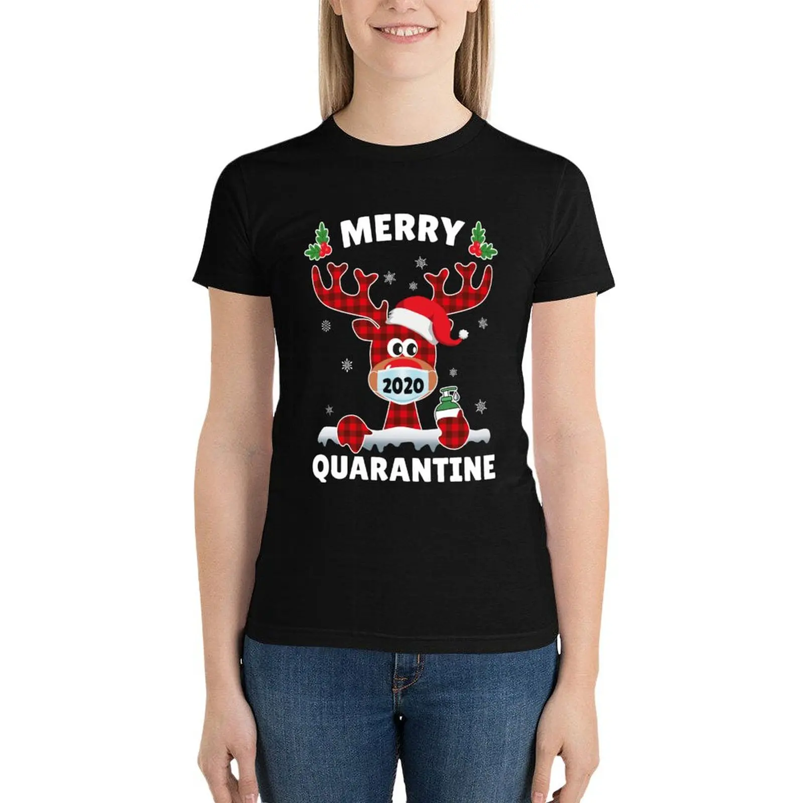 Merry Quarantine Christmas 2020 Reindeer Mask Family Pajamas T-Shirt aesthetic clothes female T-shirt Women
Merry Quarantine Christmas 2020 Reindeer Mask Family Pajamas T-Shirt aesthetic clothes female T-shirt Women