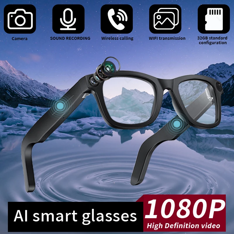 LIGE New 800W Pixel Camera Smart Glasses Photo 2000W Pixels Voice Assistant Music Playback AI Glasses UV Protection Sunglasses
LIGE New 800W Pixel Camera Smart Glasses Photo 2000W Pixels Voice Assistant Music Playback AI Glasses UV Protection Sunglasses