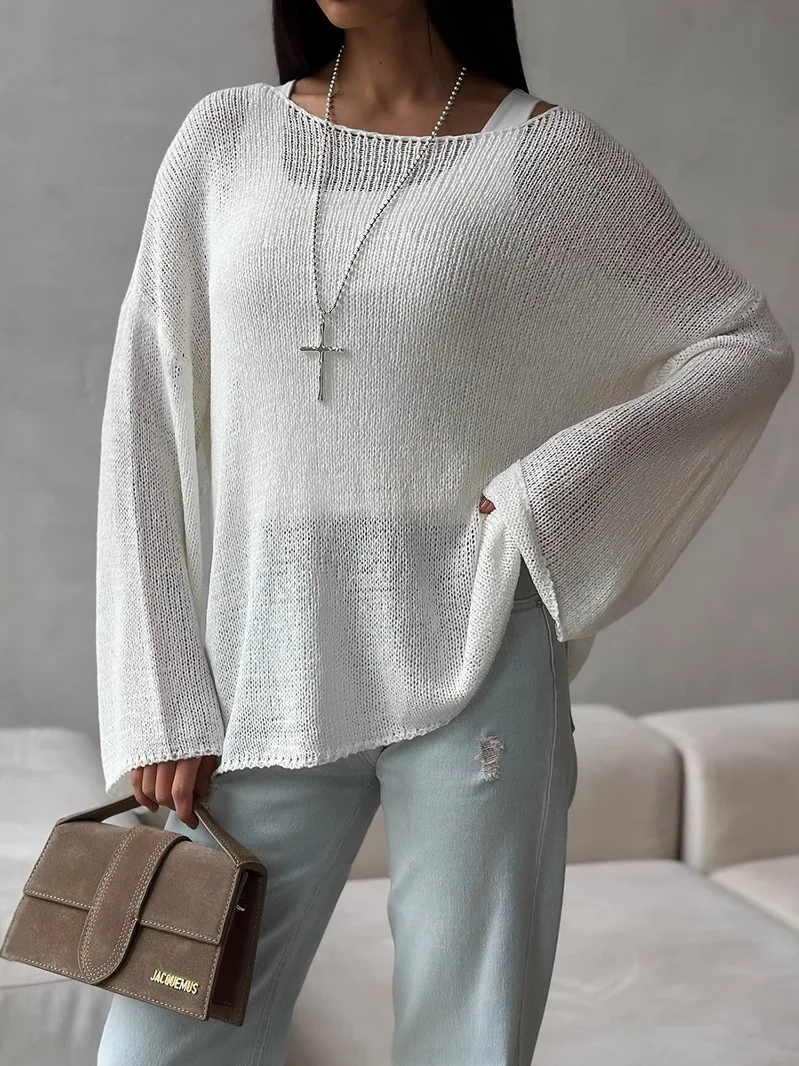 Casual Knitted Long Sleeve Pure Color Sweater Versatile Leisure Style Women's Fashion Online Exclusive Medium Weight Knitwear
Casual Knitted Long Sleeve Pure Color Sweater Versatile Leisure Style Women's Fashion Online Exclusive Medium Weight Knitwear