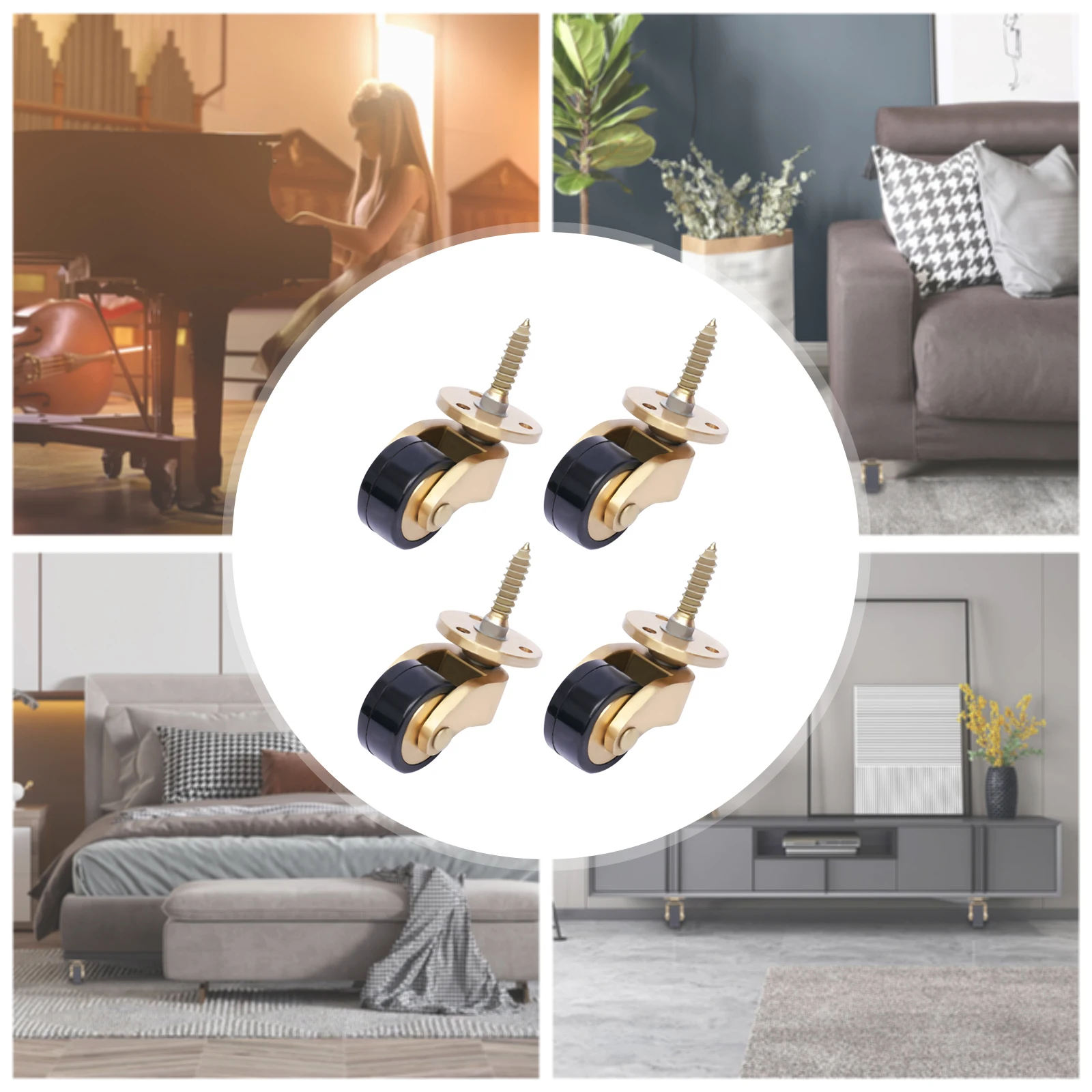 4 сверхмощных ролики с запирающимися роликами и латунными колесами без шума на 360 градусов, поворотные пластины, упаковка из 4 шт.
4 сверхмощных ролики с запирающимися роликами и латунными колесами без шума на 360 градусов, поворотные пластины, упаковка из 4 шт.