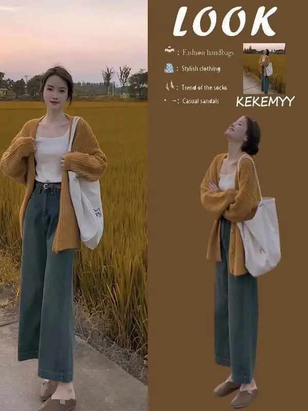 Loose High Waist Straight Leg Nine-Tenths Wide Leg Thin Korean Style Jeans Casual High Waist Long Pants Standard Fit Denim Blue
Loose High Waist Straight Leg Nine-Tenths Wide Leg Thin Korean Style Jeans Casual High Waist Long Pants Standard Fit Denim Blue
