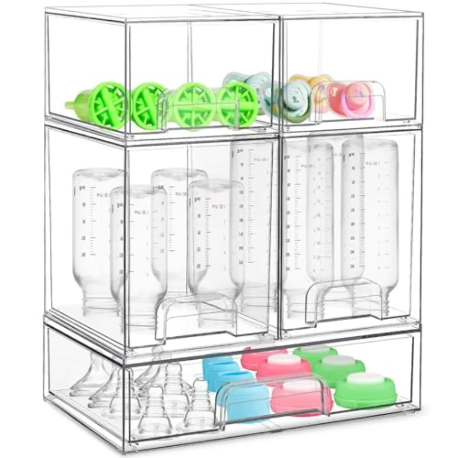 Baby Bottle Organizer for Countertop with Dust Protection, 5Pack Stackable Baby Organizers and Storage for Bottles, Clear Acryl
Baby Bottle Organizer for Countertop with Dust Protection, 5Pack Stackable Baby Organizers and Storage for Bottles, Clear Acryl