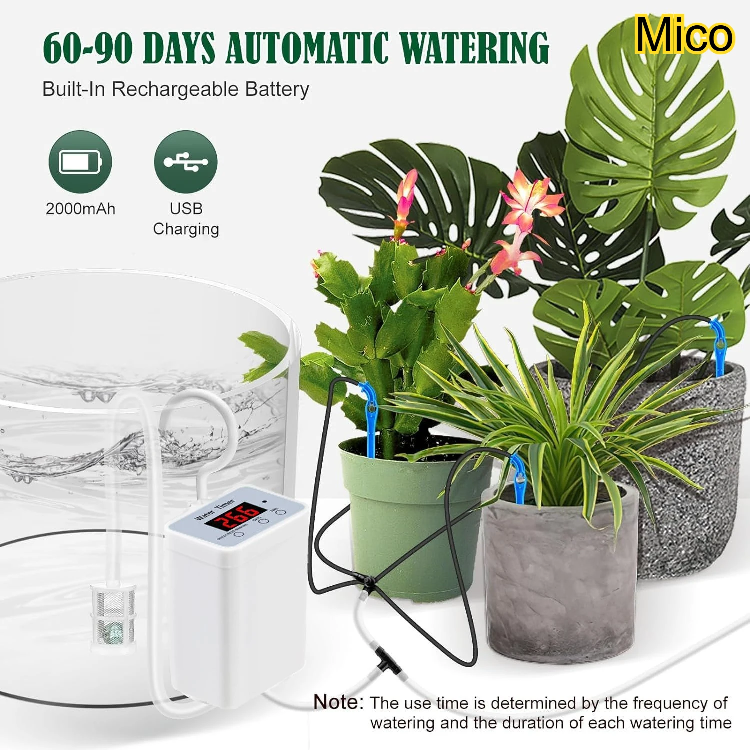 Smart Automatic Plant Watering System with Timer, Self-Watering Drip Irrigation for Indoor & Outdoor Plants
Smart Automatic Plant Watering System with Timer, Self-Watering Drip Irrigation for Indoor & Outdoor Plants