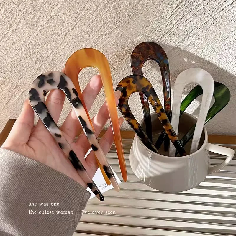 Hair Sticks Exquisite Multicolor Leopard Retro Elegant Acetate U Shape Women Hairpins Hair Clips Hair Styling Accessories
Hair Sticks Exquisite Multicolor Leopard Retro Elegant Acetate U Shape Women Hairpins Hair Clips Hair Styling Accessories