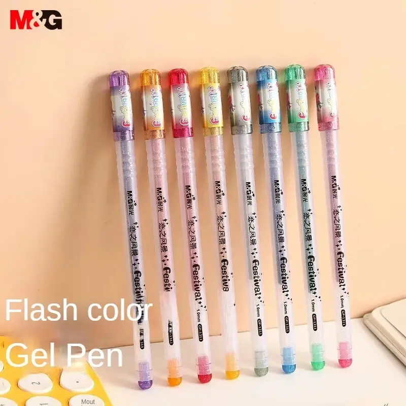 M&G Stationery 1.0mm Flash Color Gel Pen Bullet Signature Pen Multi-Color Account Pen Water Pen 8 Pcs/Box GP1311
M&G Stationery 1.0mm Flash Color Gel Pen Bullet Signature Pen Multi-Color Account Pen Water Pen 8 Pcs/Box GP1311