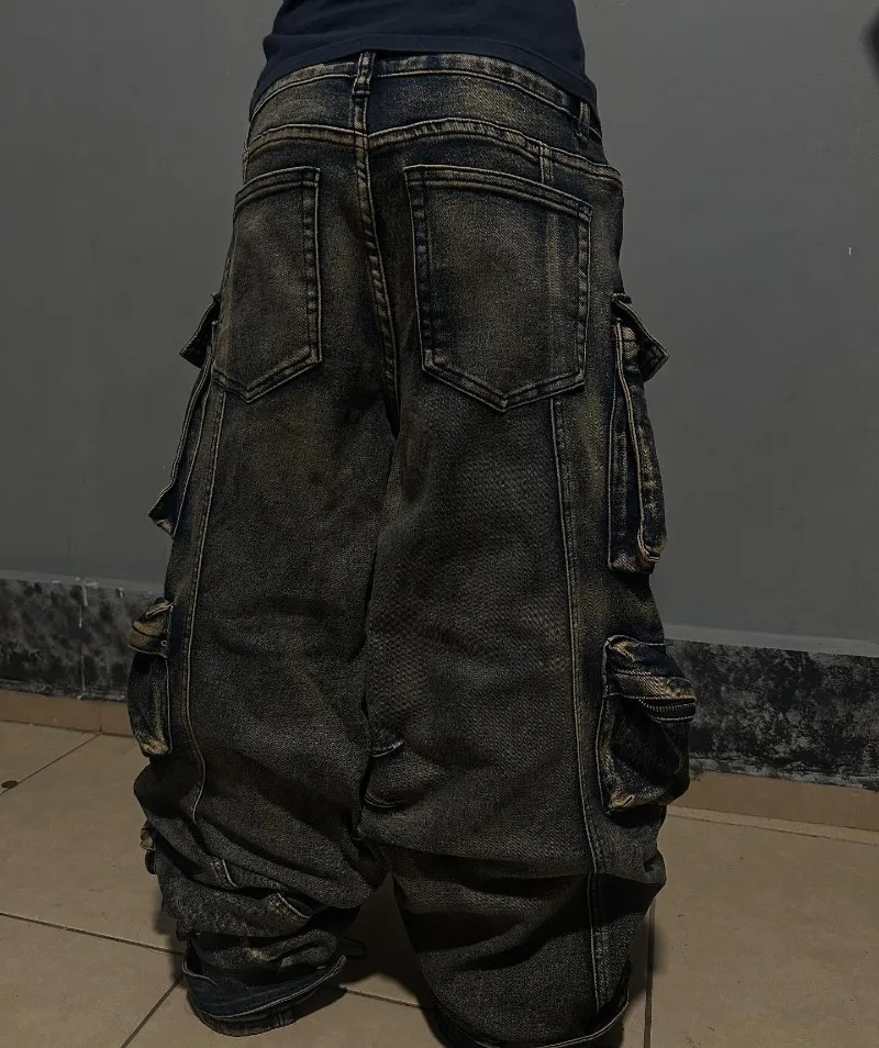 Y2K Новая мода, потертые старые мешковатые джинсы с несколькими карманами, мужские винтажные прямые повседневные широкие брюки в стиле панк с высокой талией в стиле хип-хоп
Y2K Новая мода, потертые старые мешковатые джинсы с несколькими карманами, мужские винтажные прямые повседневные широкие брюки в стиле панк с высокой талией в стиле хип-хоп