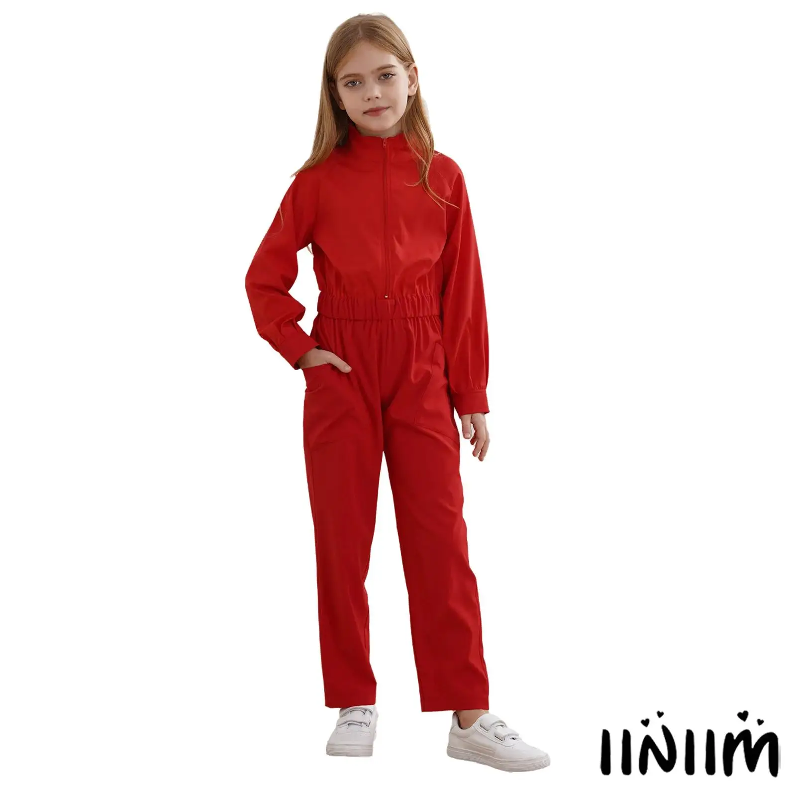 Kids Girls Boys Zipper Front Coverall Casual Long Sleeve Stand Collar Jumpsuit Elastic Waist Rompers with Pockets Cargo Pants
Kids Girls Boys Zipper Front Coverall Casual Long Sleeve Stand Collar Jumpsuit Elastic Waist Rompers with Pockets Cargo Pants
