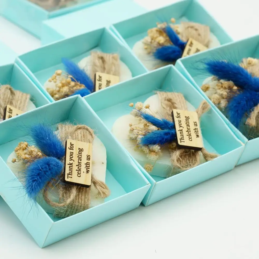 12-Piece Heart Soap Set, Blue Gift Box with Scented Mini Soaps for Baby Showers, Gender Reveals, and Wedding Parties
12-Piece Heart Soap Set, Blue Gift Box with Scented Mini Soaps for Baby Showers, Gender Reveals, and Wedding Parties