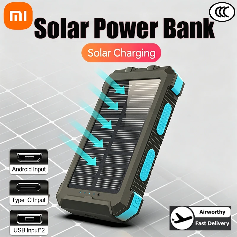 XIAOMI 2026 Новый портативный солнечный внешний аккумулятор (Power Bank) 500000 мАч с большой емкостью для быстрой зарядки на открытом воздухе
XIAOMI 2026 Новый портативный солнечный внешний аккумулятор (Power Bank) 500000 мАч с большой емкостью для быстрой зарядки на открытом воздухе